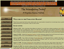 Tablet Screenshot of forgotten-realms.wandering-dwarf.com